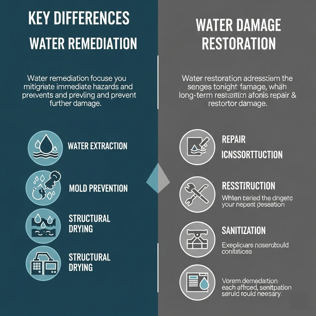 Key Differences Between Water Remediation and Water Damage Restoration